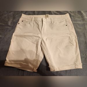 Mudd White Bermuda Jean Shorts